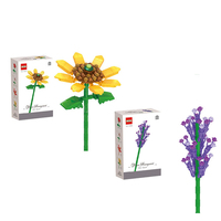 Bloques de Construcción Educativos DIY de 3.6mm, Mini Bloques de Partículas Pequeñas, Juguetes de Construcción, Historia de Flores, 8 Piezas/caja