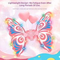 Cadeau pour enfants : Accessoire dorsal lumineux, ailes de papillon électriques avec motif de fée ange