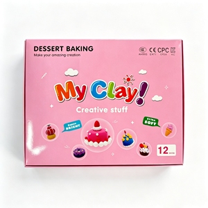 12 Pcs <b>Baking</b> Dessert Themed Air Dry Clay Super Light Non Toxic DIY Modeling Clay <b>Kit</b> for Kids Art & Craft - Product Image 1