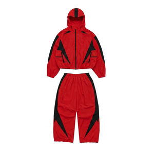 OEM Custom <b>Wind</b> <b>Breaker</b> Jacket Tracksuits Windbreaker Jacket Jogger Set Sweat Pant Suit Zip up Hooded Nylon Track Suit for Men - Product Image 1