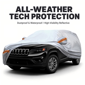 Outdoor All-Weather 6-Layer PEVA Full Car Cover UV <b>Waterproof</b> Rainproof <b>Sunscreen</b> Vehicle Cover - Product Image 1