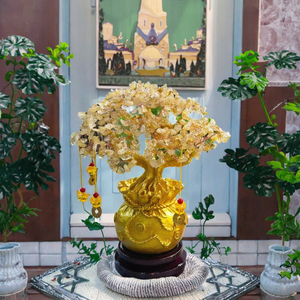 Figura Decorativa de Cuarzo Rosa y Amatista, Cristal Natural Pulido, Árbol de Feng Shui, Piedra Curativa, Venta al Por Mayor - Product Image 3
