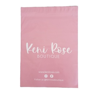 Eco Friendly Custom Logo Printed bag pink Poly Courier Mailing Self adhesive Packaging Biodegradable Plastic Postage Bags