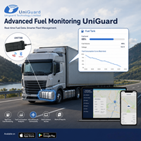 Rastreador GPS Bluetooth 4G para Monitoreo de Combustible de Flotas, Compatible con Sensor BLE, Pantalla de Litros, Alarma de Fugas de Combustible, Auditoría de Costos para Contratistas de Camiones