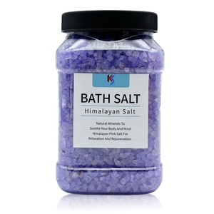 Vente chaude de sel de bain exfoliant et blanchissant pour le corps et les pieds, sel de mer cristallin à la lavande biologique naturelle - Product Image 2