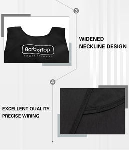 새로운 패션 트렌드 미용사 앞치마 맞춤 로고 일회용 논스틱 수납 포켓 헤어 바버 헤어 커팅 살롱 블랙 - Product Image 3
