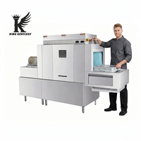 Lave-vaisselle commercial à convoyeur compact, automatique, avec pré-lavage et lavage haute pression, pour restaurants et cuisines