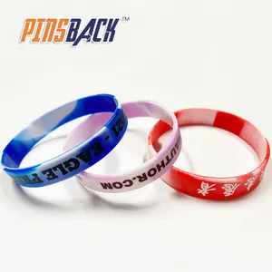 Wholesale Rubber Multicolor Pvc Bracelet Custom Logo Sports Event Elastic Silicone Promotional Wristbands