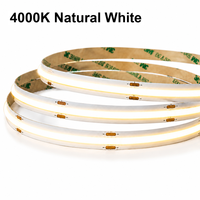 Bande lumineuse LED COB haute efficacité 130LM/W, 24V DC, largeur 8mm 10mm, haute densité, flexible, éclairage linéaire sans points noirs