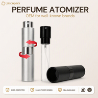 Mini Atomiseur de Parfum Portable en Aluminium Argenté, Petit Flacon de Voyage en Verre de 10 ml avec Coffret
