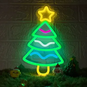 Letreros de Neón LED con Forma de Árbol de Navidad que te Saludan con un Ambiente Festivo, Regalos de Fiesta Atenuables para Niños y Familiares - Product Image 4