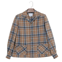 Chemise décontractée pour femme en flanelle mélangée polyester/laine brossée, écologique, douce pour la peau, col cubain, classique, pour le quotidien, printemps