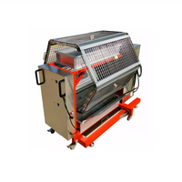 Four à poulet rotatif automatique Shineho, grande machine à griller au charbon de bois, rôtissoire à poulet et dinde avec certification CE
