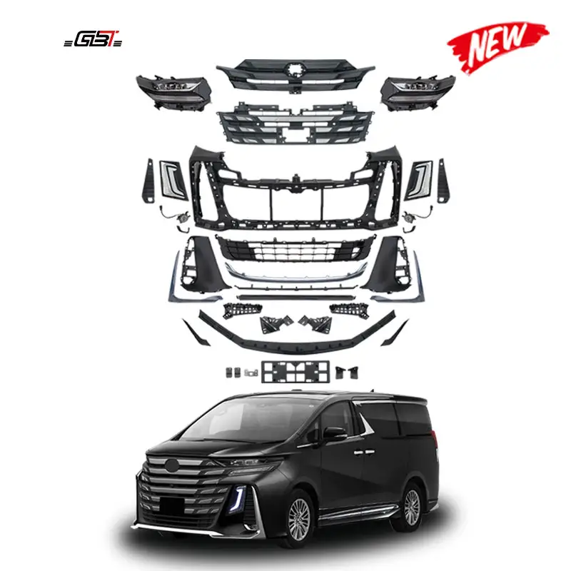 GBT Alphard To 40 Vellfire 2024 Modell Umrüstsatz Frontstoßstange Gesichtspflegezubehör für 2015-2022 Alphard anh30 anh35 Modell