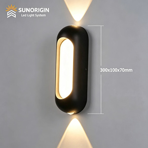 Apliques de Pared LED Ovalados Contemporáneos, de Aluminio Impermeable, para Dormitorio, Hotel, Pasillo, Iluminación Cálida sin Deslumbramiento - Product Image 2