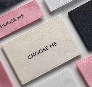 Custom Luxury Satin Women Clothing <strong>Labels</strong> Tags Printed Brands Neck Tag <strong>Labels</strong> - Product Image 1