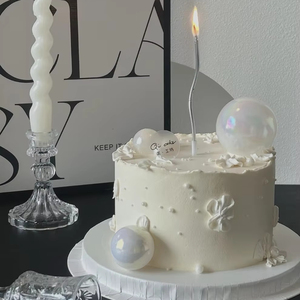 スパイラルクリエイティブクリスマスボールレインボーキャンドル 誕生日ケーキ装飾 その他お祝いケーキ用プレミアムワックスデコレーションサプライ - Product Image 5