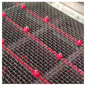 Maille métallique en acier au manganèse résistant à l'usure, maille métallique tissée, maille métallique en acier enroulée, maille métallique découpée, pièces de machines minières - Product Image 3