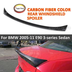 Aileron de coffre de voiture en fibre de carbone, matériau ABS, spoiler adaptable pour BMW 2005~11 E90 Série 3 berline - Product Image 2