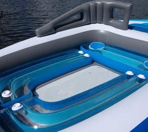 Tappetino Gonfiabile Galleggiante Quadrato/Ovale in PVC di Alta Qualità, Spessore 25cm, Prezzo di Fabbrica Waterhan, per 6 Adulti, Ideale per il Mare - Product Image 3