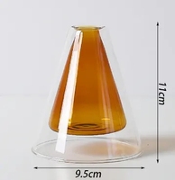 Vase en verre de bouteille vide d'aromathérapie double transparent de couleur créative simple moderne