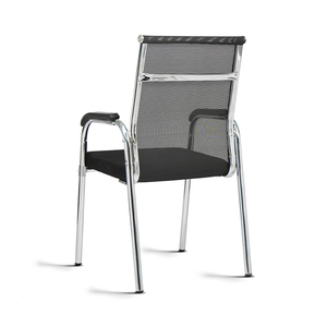 Fauteuil de Bureau en Filet de <span class=keywords><strong>Haute</strong></span> Qualité pour Mobilier Commercial <span class=keywords><strong>avec</strong></span> <span class=keywords><strong>Dossier</strong></span> en Nylon et Structure Robuste à Quatre Pieds Finition Chromée - Product Image 5