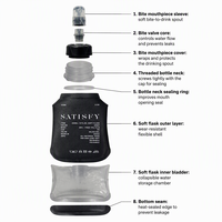 Échantillon Personnalisé Sans Frais Flasque Souple Pliable en TPU Métallique Sans BPA de 250 ml pour Course de Trail
