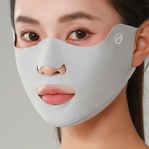 Máscara de protección solar para deportes al aire libre, protección UV transpirable de media cara de seda helada para correr, golf, verano, unisex - Product Image 1
