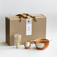 Kit de bols à matcha en céramique pour Chasen en bambou de haute qualité Vente en gros de gel