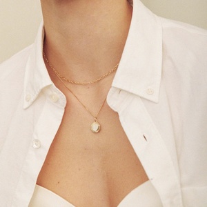 Collier chaîne Figaro, bracelet chaîne personnalisé, design gratuit, plaqué argent S925, collier 14k, collier personnalisé de luxe pour femmes - Product Image 4