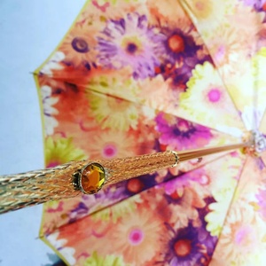 Parapluie pliant de luxe vintage personnalisé pour femme avec logo, fabriqué en usine depuis 15 ans - Product Image 4