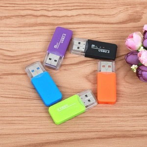 Lecteur de cartes 4 en 1 Micro T Flash Tf Sd Usb externe pour appareils mobiles, lecteur de cartes mémoire multi-slots en plastique - Product Image 4