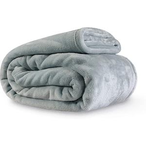 Bán Sỉ Chăn Lông Cừu <span class=keywords><strong>Flannel</strong></span> Ưa Thích Màu Xám Nhãn Hiệu Tùy Chỉnh Chất Lượng Cao Cho Phòng Khách - Product Image 1