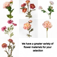 Simulation de pivoine japonaise en soie, avec pétales réalistes, adaptée à la décoration de la maison, pas besoin d'arroser, longue durée