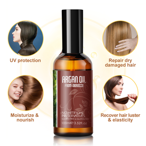Venta al por mayor Salón de uso doméstico Suero para el cabello Reparación nutritiva Aceite de Argán marroquí natural Aceite para el cabello - Product Image 2
