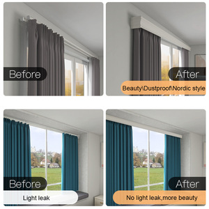 ZSHINE - <span class=keywords><strong>Binario</strong></span> per <span class=keywords><strong>tende</strong></span> in alluminio a doppia trave, con passamaneria e mantovana, per finestra - Vendita calda dalla fabbrica - Product Image 5