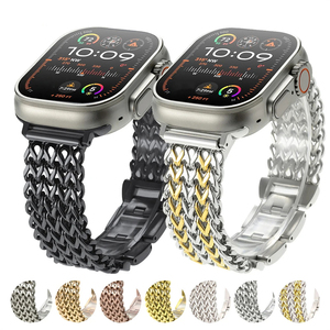 <span class=keywords><strong>Bracelet</strong></span> de luxe pour <span class=keywords><strong>Apple</strong></span> <span class=keywords><strong>Watch</strong></span> Band Ultra <span class=keywords><strong>Bracelet</strong></span> pour IWatch 11 10 9 8 7 <span class=keywords><strong>Bracelet</strong></span> en acier inoxydable Chaîne en métal - Product Image 5