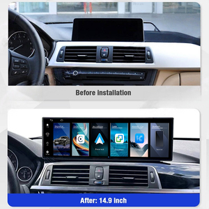 หน้าจอระบบ Linux ขนาด 14.9 นิ้ว สำหรับรถยนต์ รองรับ CarPlay, บลูทูธ, เพลง และระบบนำทาง <span class=keywords><strong>GPS</strong></span> สำหรับรถยนต์ BMW ซีรีส์ 3 F30 ปี 2013-2019 - Product Image 2