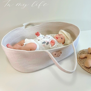 Panier à <span class=keywords><strong>langer</strong></span> pour bébé très vendu, en corde de coton douce, organisateur de <span class=keywords><strong>commode</strong></span>, surmatelas pour bébé, literie pour nouveau-né, 70x40x25cm, écologique - Product Image 4