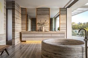 <span class=keywords><strong>Baignoire</strong></span> ronde en travertin de style européen vintage YUSHI pour la décoration de grands hôtels, appartements et villas - Product Image 6