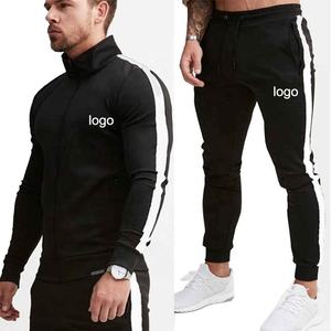 Chándal de fútbol con cremallera completa de talla europea para hombre, chándales de fútbol lisos informales de entrenamiento de invierno OEM de alta calidad, chaquetas - Product Image 1