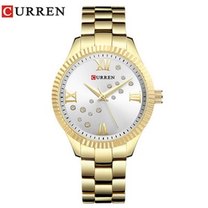 Montre à quartz en acier inoxydable personnalisée avec logo d'entreprise, cadran en verre, sport, mode, pointeur, tendance, étanche, chiffres romains pour femmes - Product Image 4