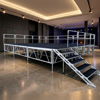 Plateforme de scène en aluminium, hauteur réglable 2m, sans outils, pour extérieur