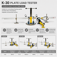 Testeur de charge de plaque K-30 avec plaque de charge de 300 mm et vérin hydraulique de 10T pour test de capacité portante des sous-sols
