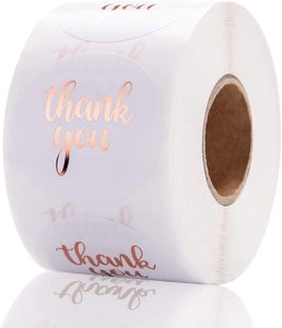 Không Thấm Nước Trong Suốt Dán Nhãn In Ấn Rõ Ràng Vinyl Logo Vàng Lá Cảm Ơn Bạn Sticker Cuộn Bao Bì Nhãn Hải Quan - Product Image 4