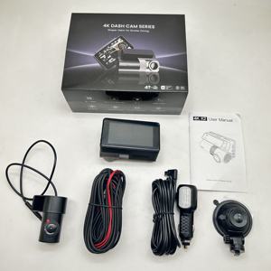 מצלמת דרך כפולה 4K הטובה ביותר לשנת <span class=keywords><strong>2026</strong></span>, מצלמת רכב קדמית ואחורית עם ראיית לילה, מקליט וידאו לרכב עם עדשה כפולה - Product Image 1