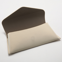 Étui de protection pour lunettes de soleil de haute qualité, personnalisé avec logo, rectangulaire, en cuir PU souple de couleur unie, marque Huicheng