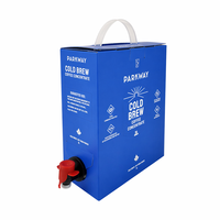 Emballage personnalisé PE+PE BIB pour café arabe à emporter, vin et jus, avec valve, imprimé en héliogravure, recyclable et isotherme