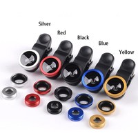Objectif d'appareil photo pour téléphone 3-en-1 à clipser, kit d'objectifs fisheye 180°, grand angle et macro pour smartphones iPhone, Samsung, Android, photographie de voyage