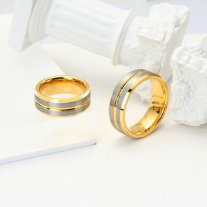 Anelli Classici in Carburo di Tungsteno TG per Matrimonio, Anello di Fidanzamento per Uomo e Donna, Regalo per Anniversario, Gioiello con Fascia Lucida a Cupola e Incisione del Nome - Product Image 3